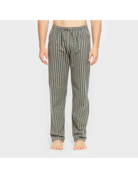 Pijama homem flanela Raya Marsellita verde - arena pijamas-compridos-homem