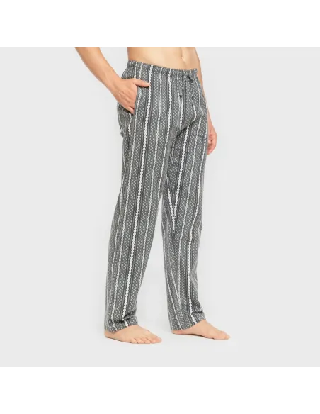Pijama homem flanela Cronos verde pijamas-compridos-homem