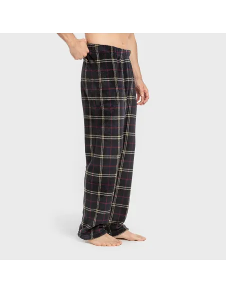 Pijama coral homem Cuadro Tejada bordeaux pijamas-compridos-homem