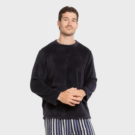 Pijama coral homem Raya Vinicius azul pijamas-compridos-homem