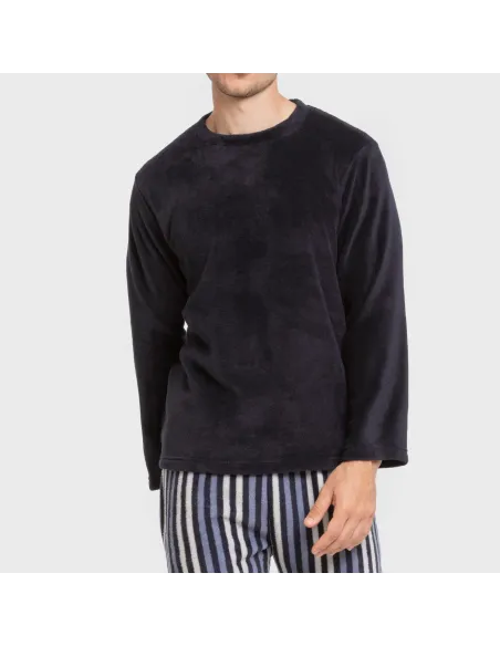 Pijama coral homem Raya Vinicius azul pijamas-compridos-homem