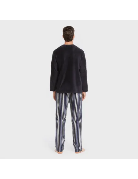 Pijama coral homem Raya Vinicius azul pijamas-compridos-homem