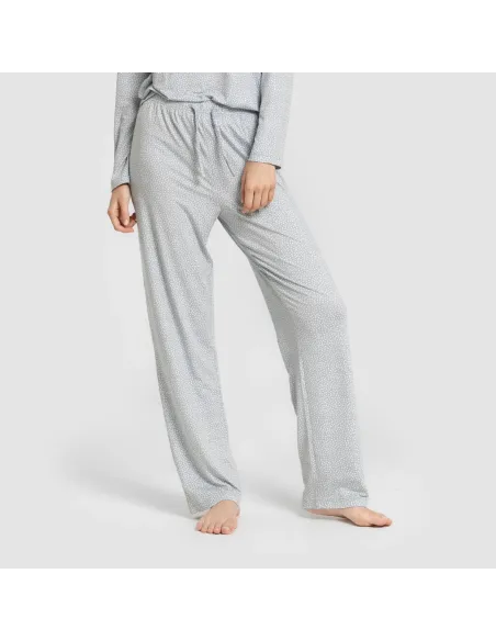 Pijama mulher soft Lolenda indigo pijamas-compridos-de-mulher