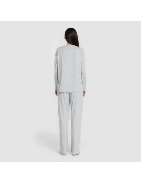 Pijama mulher soft Lolenda indigo pijamas-compridos-de-mulher