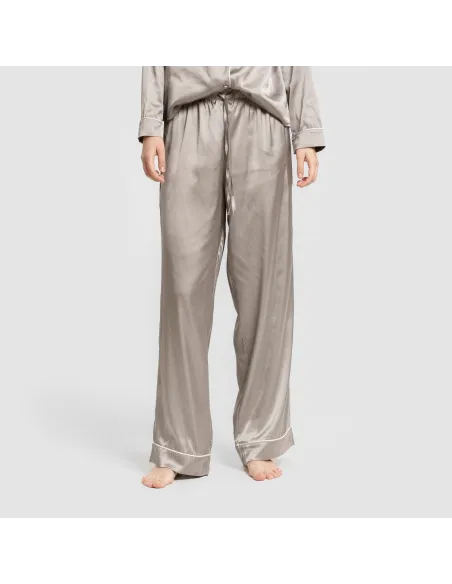 Pijama comprido mulher Saten Friday liso roupa-para-estar-por-casa