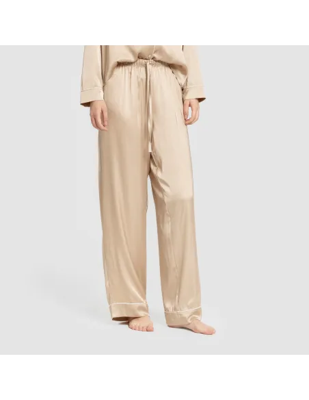Pijama comprido mulher Saten Friday liso roupa-para-estar-por-casa