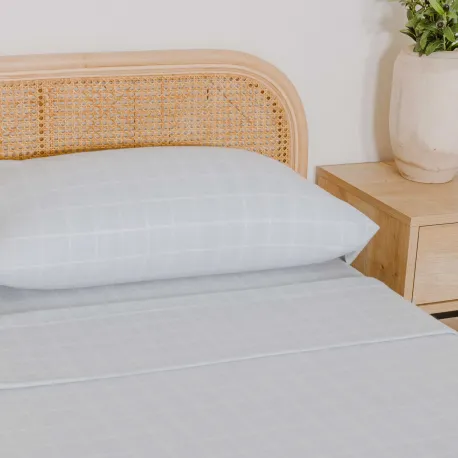 Jogo de lençóis térmicos Cuadro Uceda celeste lencois-termicos