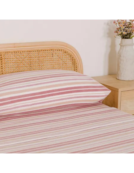 Jogo de lençóis térmicos Raya Caléndula malva rosa lencois-termicos