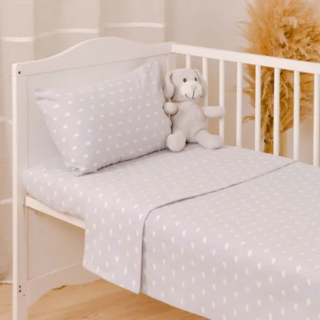 Jogo de lençóis de flanela Nubecita celeste cuna jogos-de-lencois-para-bebe