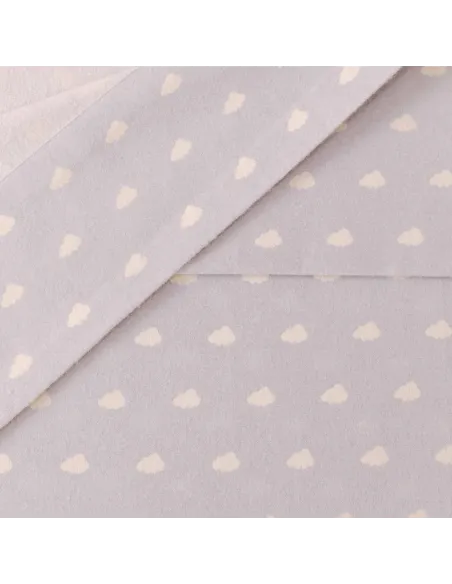 Jogo de lençóis de flanela Nubecita celeste cuna jogos-de-lencois-para-bebe