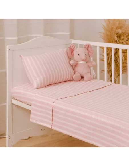 Jogo de lençóis de flanela Raya Marsella rosa keike cuna jogos-de-lencois-para-bebe