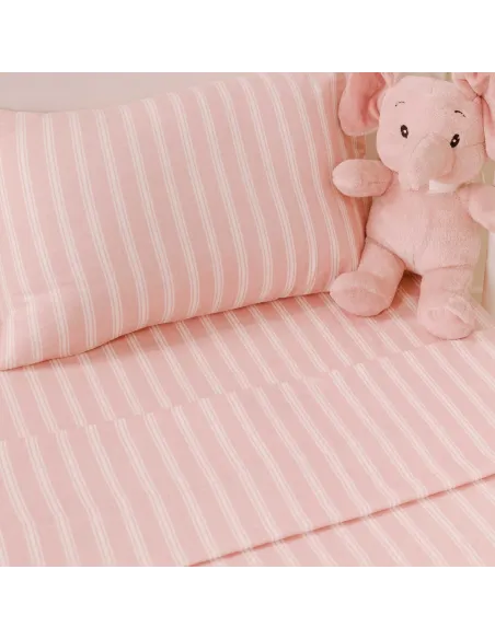 Jogo de lençóis de flanela Raya Marsella rosa keike cuna jogos-de-lencois-para-bebe