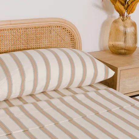 Jogo de lençóis de flanela Raya Sitges verde seco - topo lencois-de-flanela