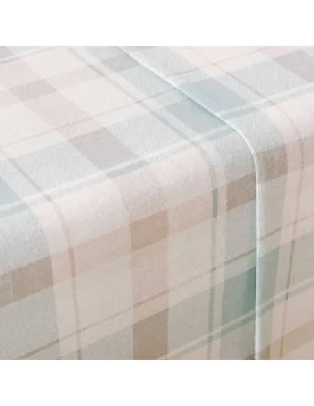 Jogo de lençóis de flanela Cuadro Noric verde lencois-de-flanela