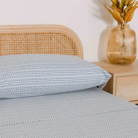 Jogo de lençóis de flanela Etnico indigo lencois-de-flanela