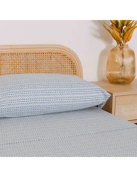 Jogo de lençóis de flanela Etnico indigo lencois-de-flanela