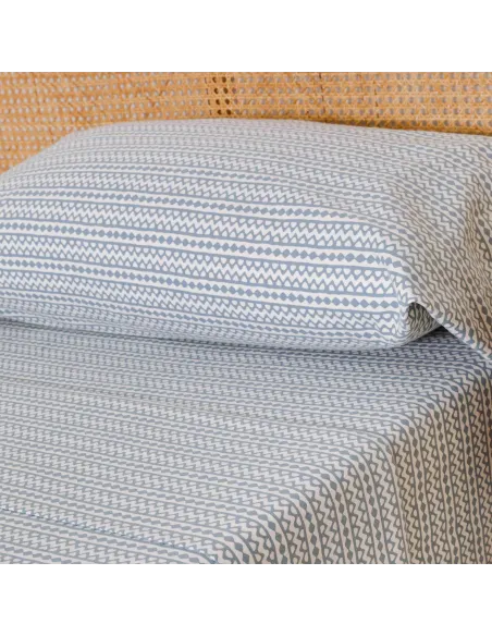 Jogo de lençóis de flanela Etnico indigo lencois-de-flanela