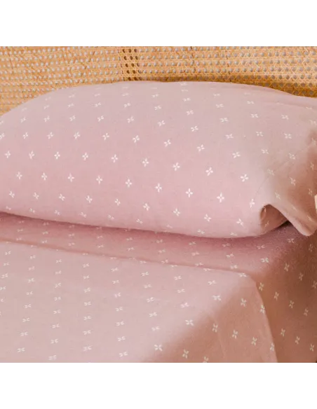 Jogo de lençóis de flanela Perforada rosa keike lencois-de-flanela