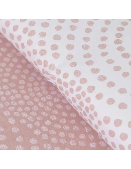 Capa de edredão de algodão Katy reversible malva rosa 100-algodao