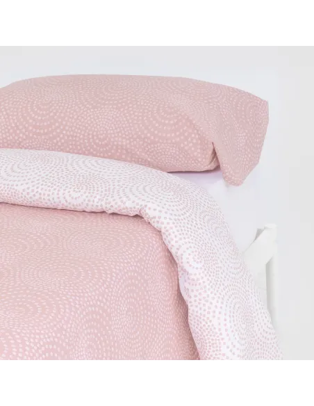 Capa de edredão de algodão Katy reversible malva rosa 100-algodao