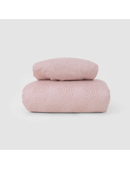 Capa de edredão de algodão Katy reversible malva rosa 100-algodao