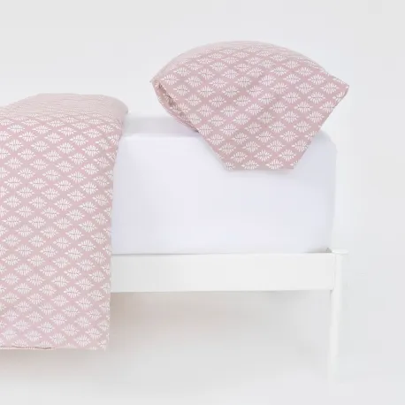 Capa de edredão de algodão Zurich malva rosa 100-algodao