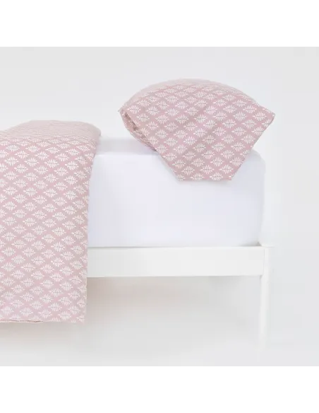 Capa de edredão de algodão Zurich malva rosa 100-algodao