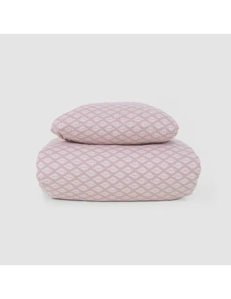 Capa de edredão de algodão Zurich malva rosa 100-algodao
