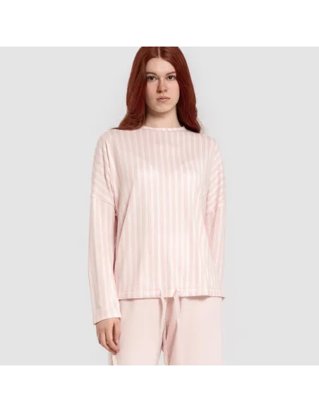 Pijama comprido Secret mulher Raya Marsella rosa pijamas-compridos-de-mulher