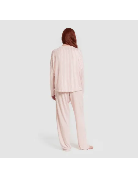 Pijama comprido Secret mulher Raya Marsella rosa pijamas-compridos-de-mulher