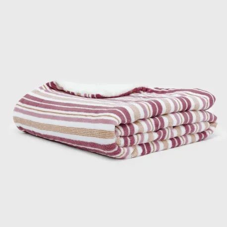Manta sherpa Raya Calendula malva rosa mantas-sherpa