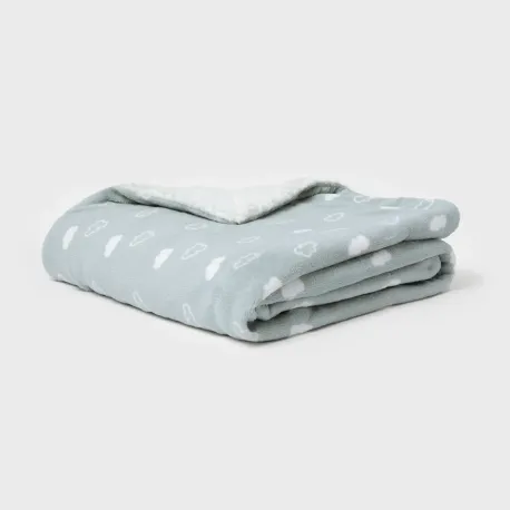 Manta sherpa Nube New verde tiffany mantas-sherpa
