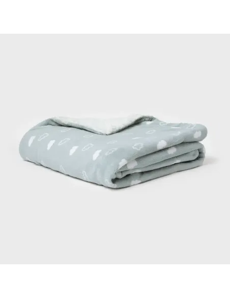 Manta sherpa Nube New verde tiffany mantas-sherpa