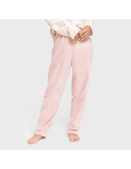 Pijama coral Cuadro Guima rosa pijama-inverno-mulher