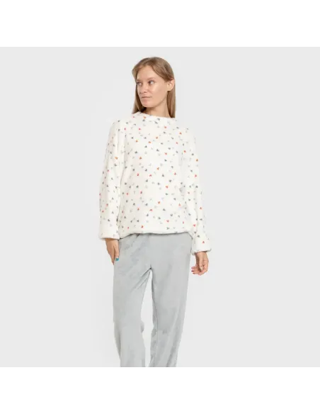 Pijama coral Julie indigo pijama-inverno-mulher