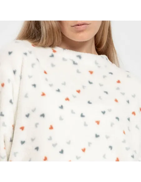 Pijama coral Julie indigo pijama-inverno-mulher