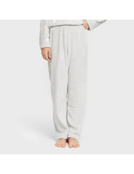 Pijama coral Cosmo cinza pérola pijama-inverno-mulher