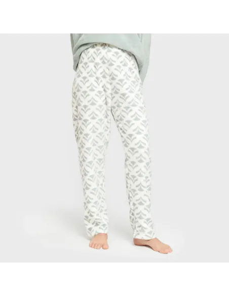 Pijama coral Etea verde tiffany pijama-inverno-mulher