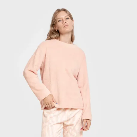 Pijama coral Raya Paloma pêssego pijama-inverno-mulher