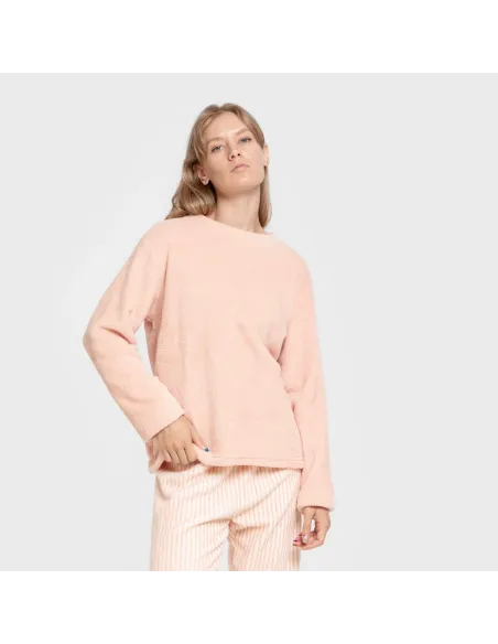 Pijama coral Raya Paloma pêssego pijama-inverno-mulher