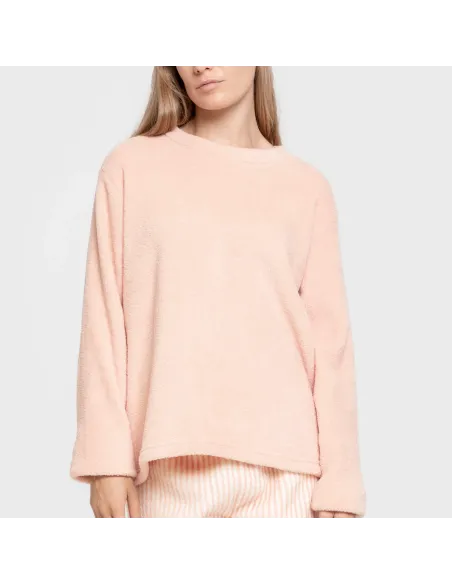 Pijama coral Raya Paloma pêssego pijama-inverno-mulher