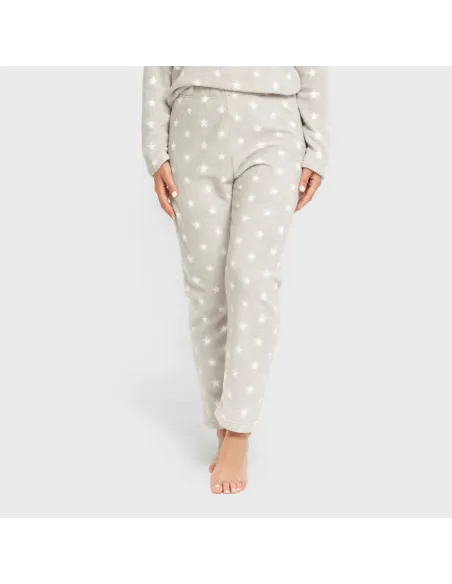 Pijama coral Vitalidad cinza pérola pijama-inverno-mulher