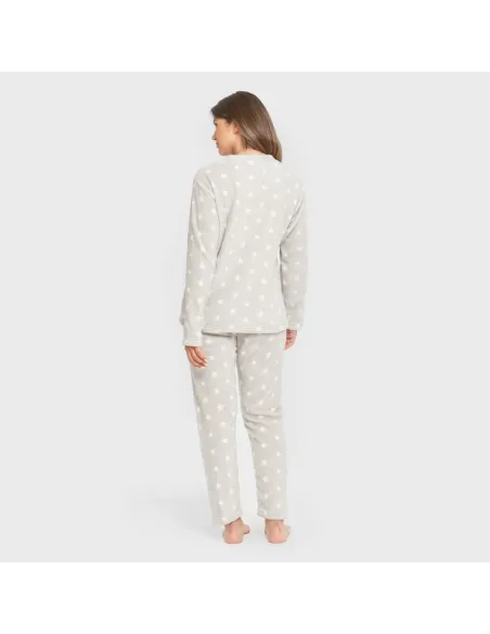 Pijama coral Vitalidad cinza pérola pijama-inverno-mulher