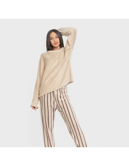 Pijama coral Raka Brooke areia pijama-inverno-mulher
