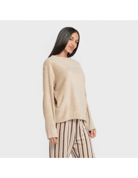 Pijama coral Raka Brooke areia pijama-inverno-mulher