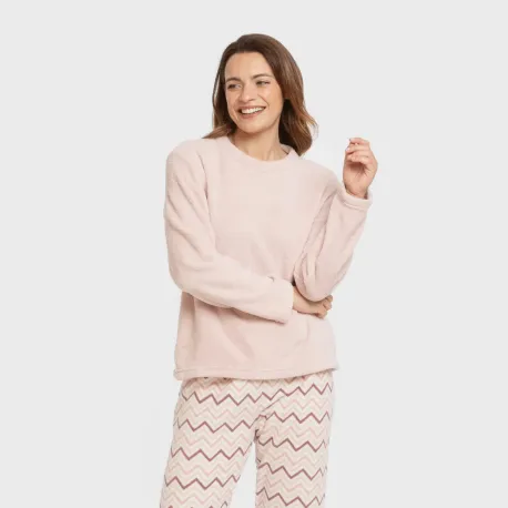 Pijama coral Kit rosa bebê pijama-inverno-mulher