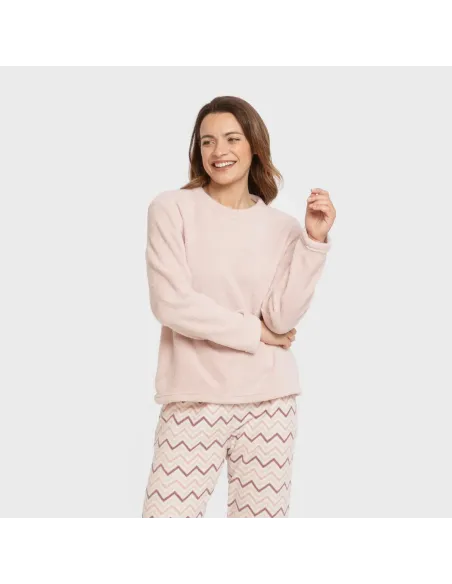 Pijama coral Kit rosa bebê pijama-inverno-mulher