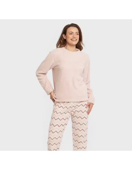 Pijama coral Kit rosa bebê pijama-inverno-mulher