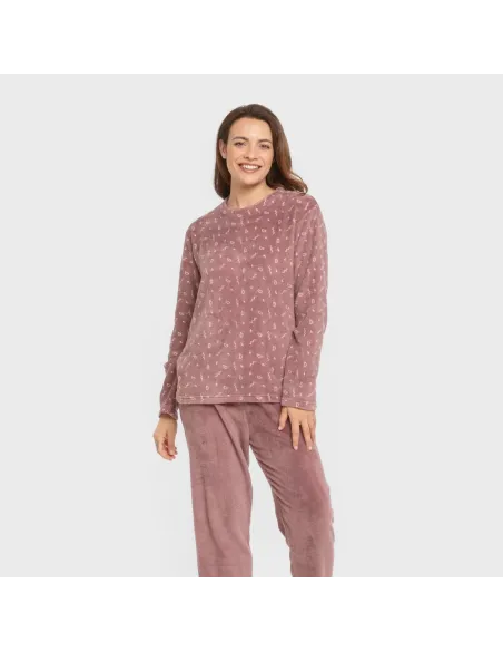 Pijama coral Mimi berinjela pijama-inverno-mulher