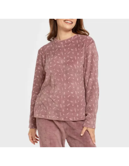 Pijama coral Mimi berinjela pijama-inverno-mulher